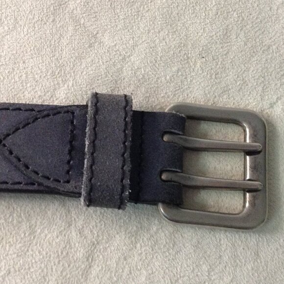 Cartoni, So. African Co; Leather Belt; Pewter Buckle, Pebbled look, Quiet Lux - Picture 4 of 4